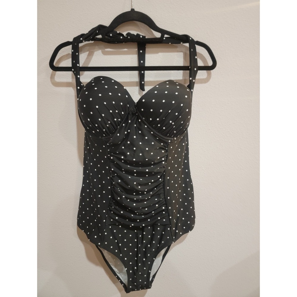 Love My Curves Womans Retro Style‎ Swimsuit Halter Top 1 piece Sz 20 NWT